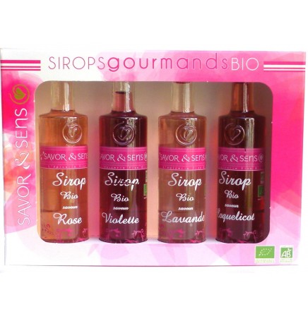 Coffret de mini-sirops fleuris bio